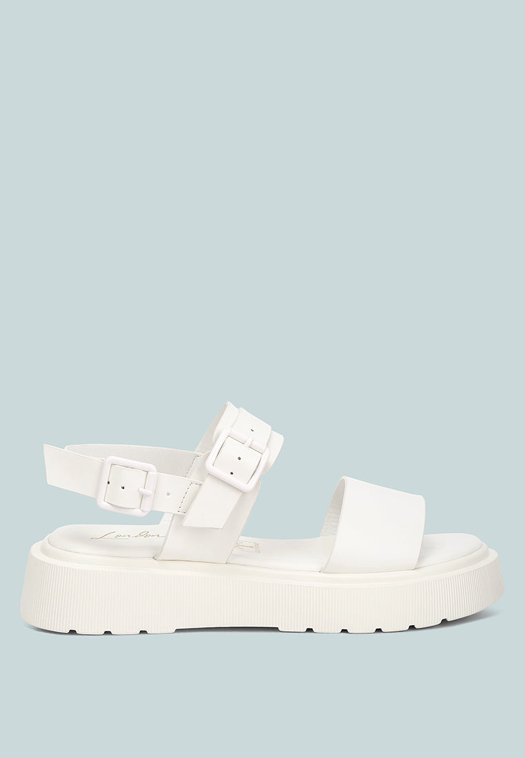 Gladen Pin Buckle Platform Sandals-10