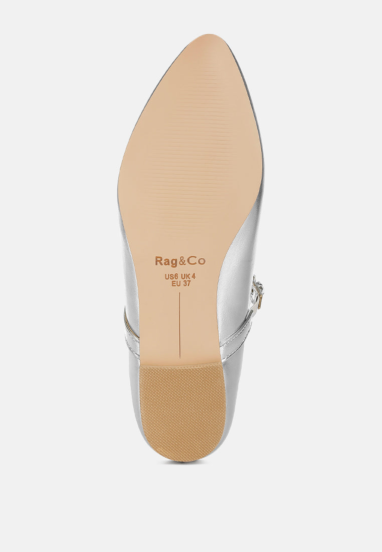 Gloxinia Metallic Mary Jane Ballerinas-1