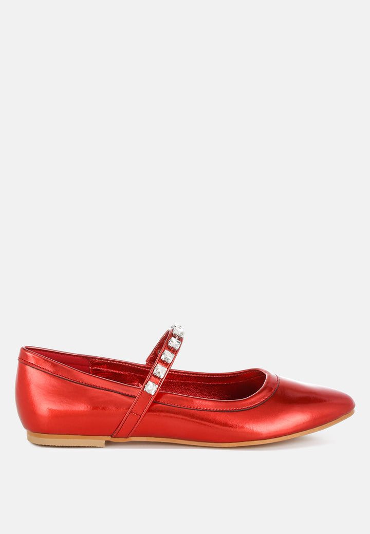 Gloxinia Metallic Mary Jane Ballerinas-6
