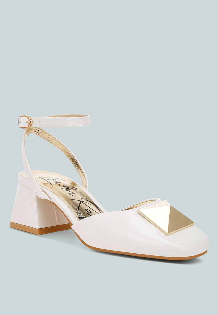 Griselda Brooch Detail Ankle Strap Sandals-1