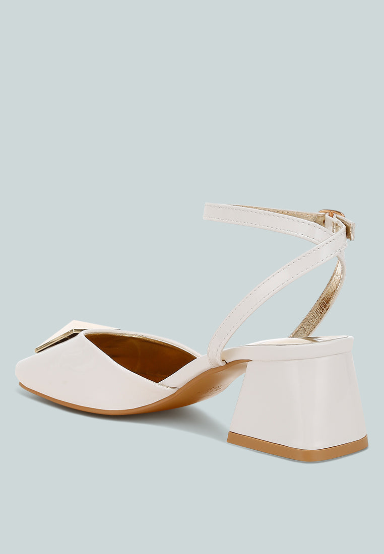 Griselda Brooch Detail Ankle Strap Sandals-2