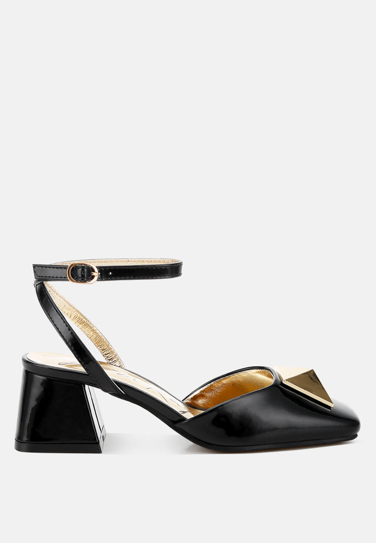 Griselda Brooch Detail Ankle Strap Sandals-5