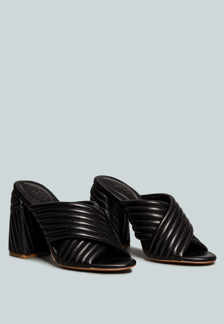Hutton Vintage Quilted High Heeled Sandal-4