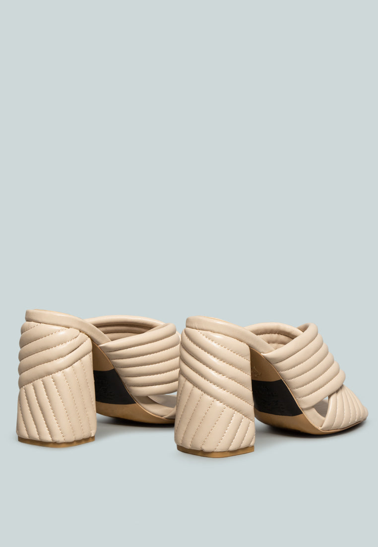 Hutton Vintage Quilted High Heeled Sandal-2