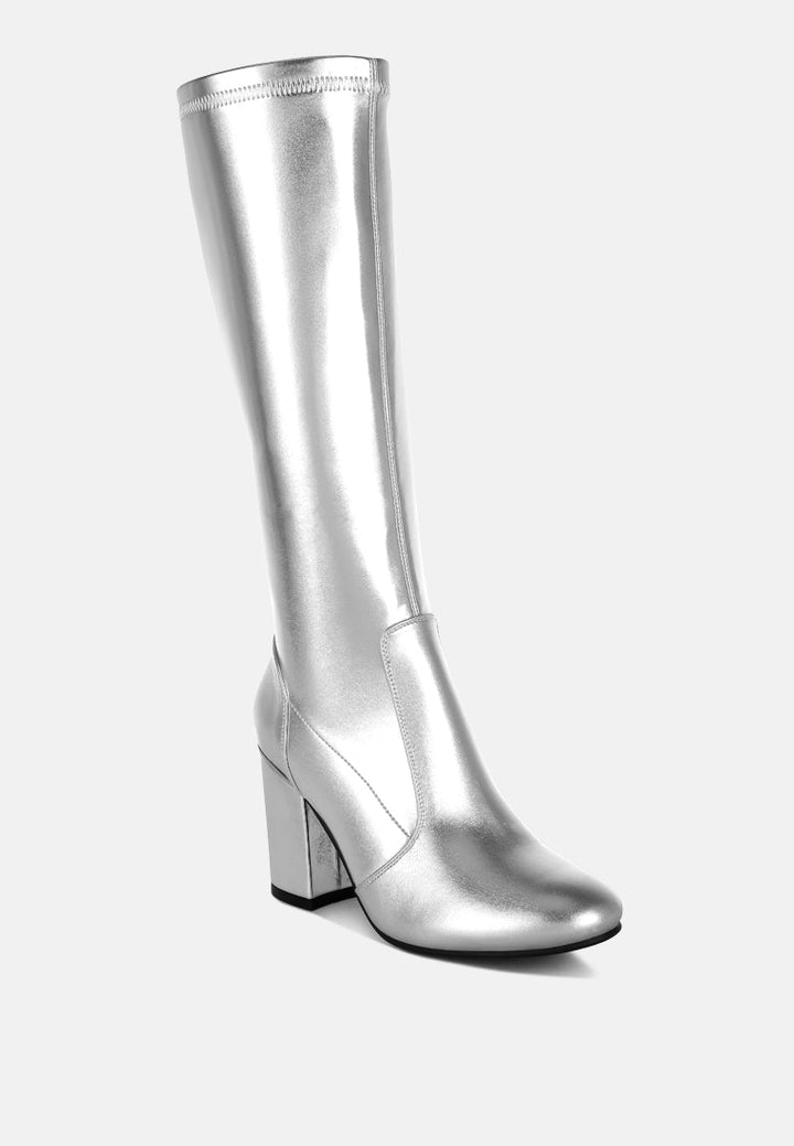 Halara Metallic Pleather Long Boots-1