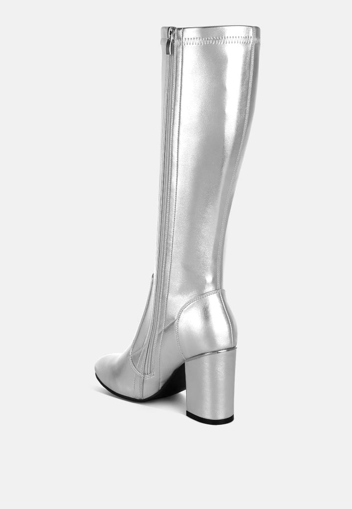 Halara Metallic Pleather Long Boots-2