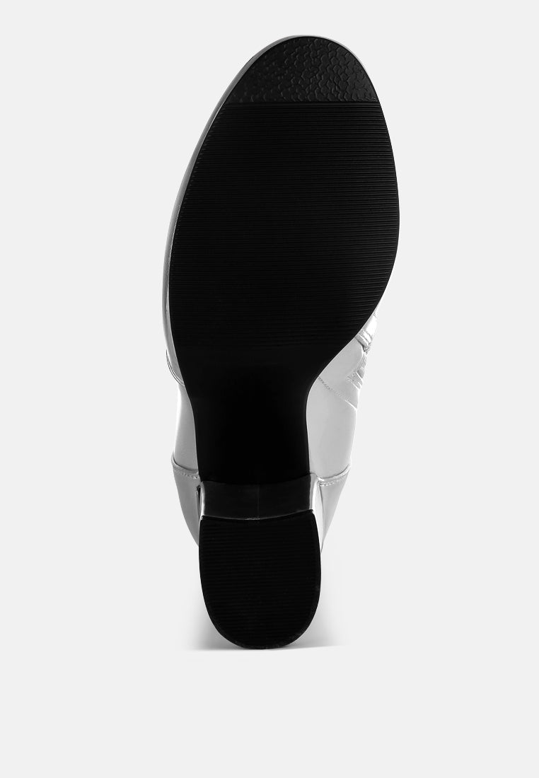 Halara Metallic Pleather Long Boots-4