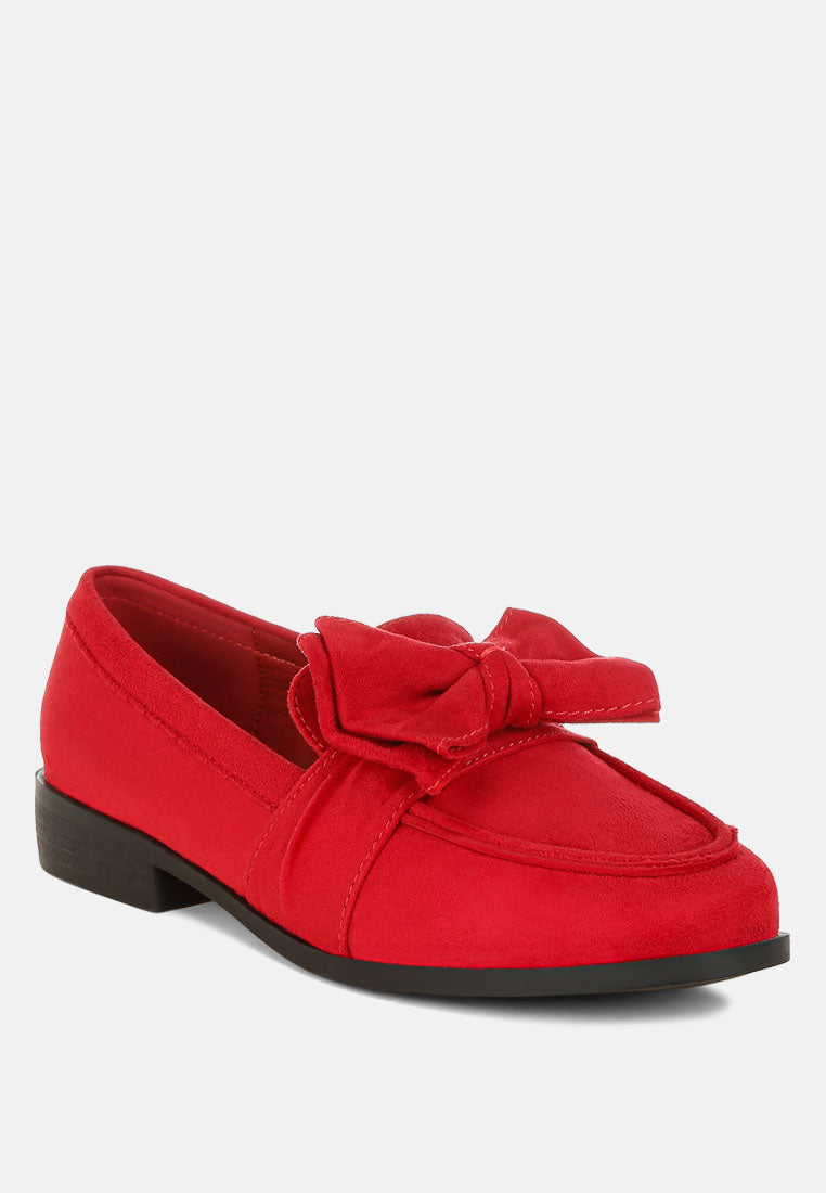 Havisham Bow Accent Heeled Loafers-1