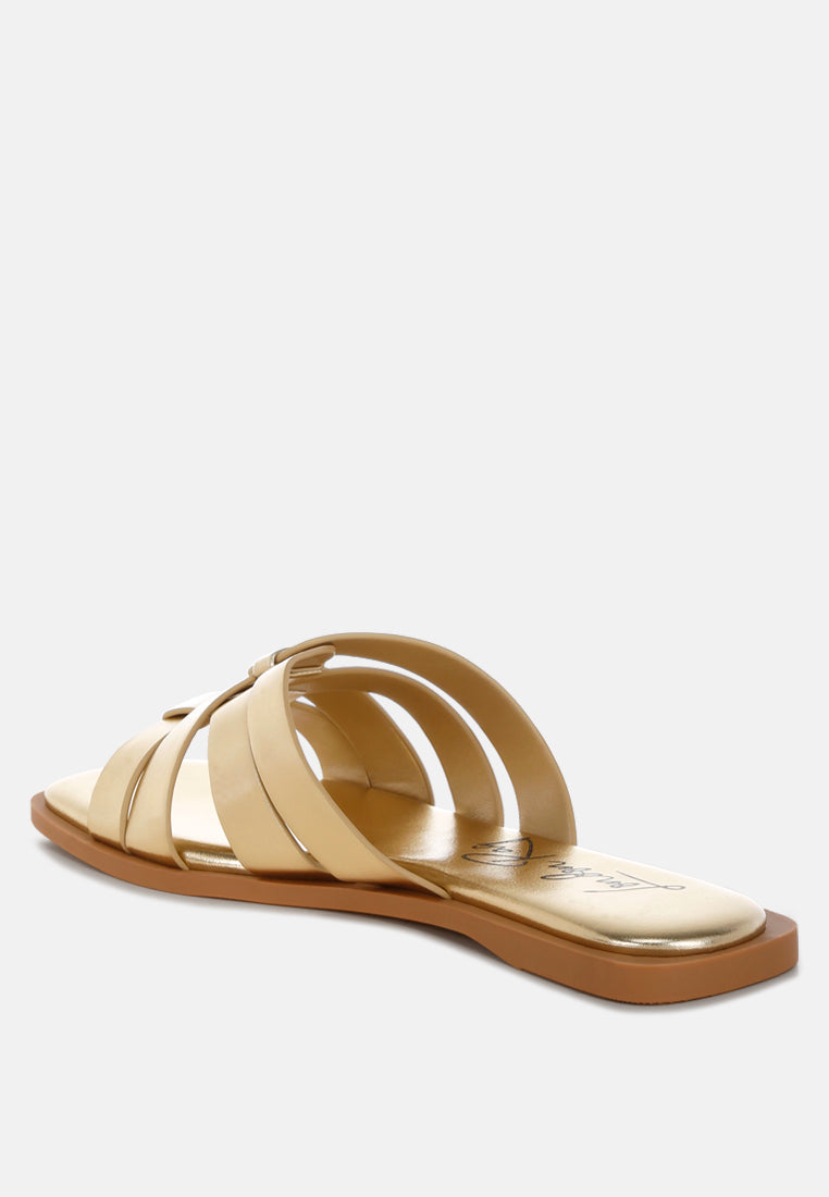 Hebal Metallic Faux Leather Slip Ons-3