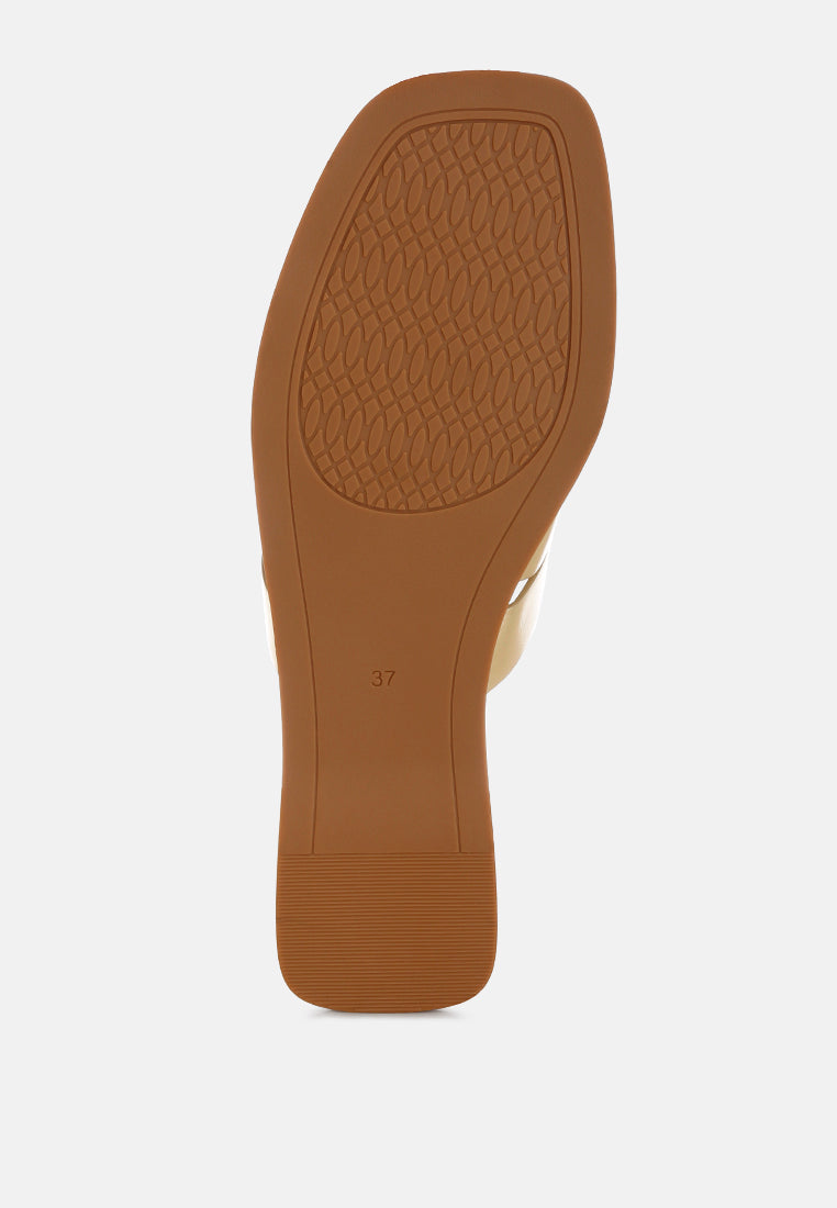 Hebal Metallic Faux Leather Slip Ons By FT-4