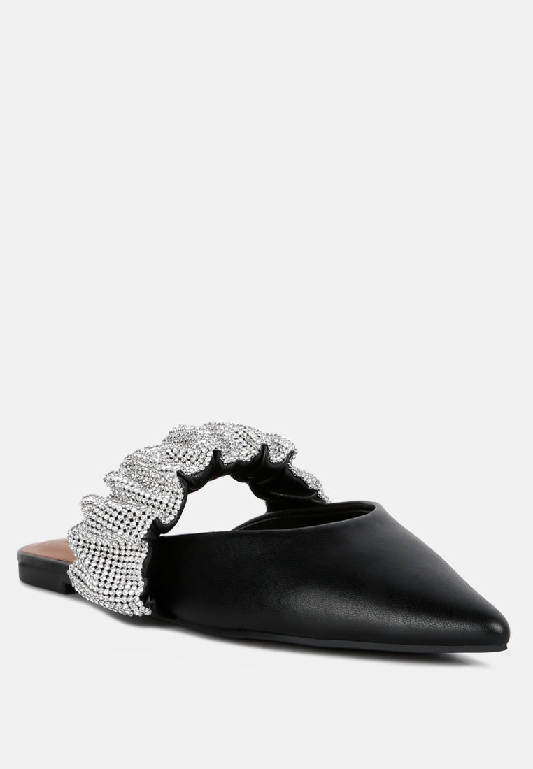 Hemessen Diamante Strap Flat Mules-1