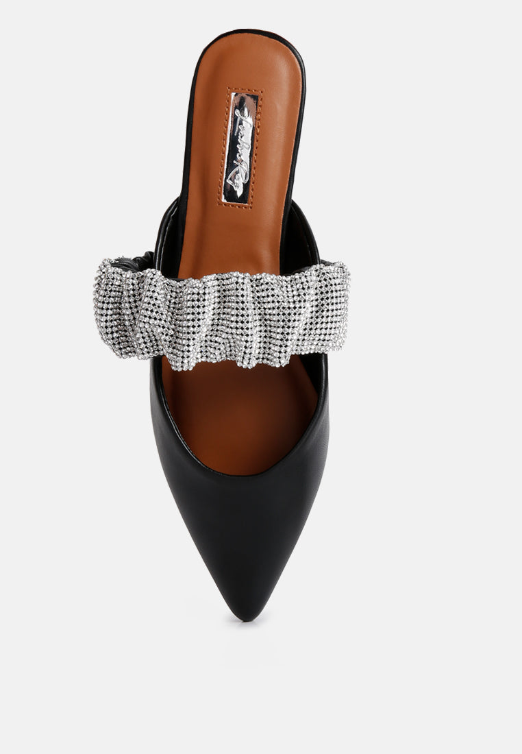 Hemessen Diamante Strap Flat Mules-3