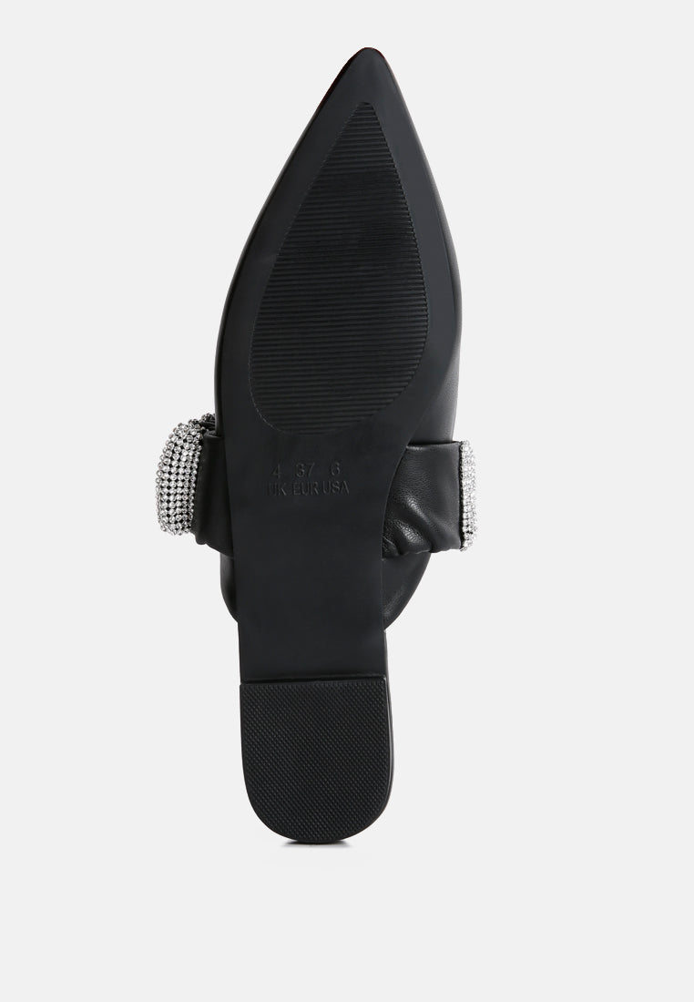 Hemessen Diamante Strap Flat Mules-4