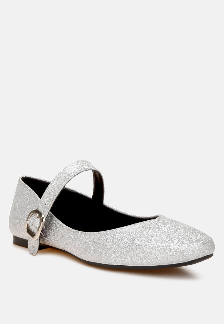 Herma Glitter Pin Buckle Ballerinas-2