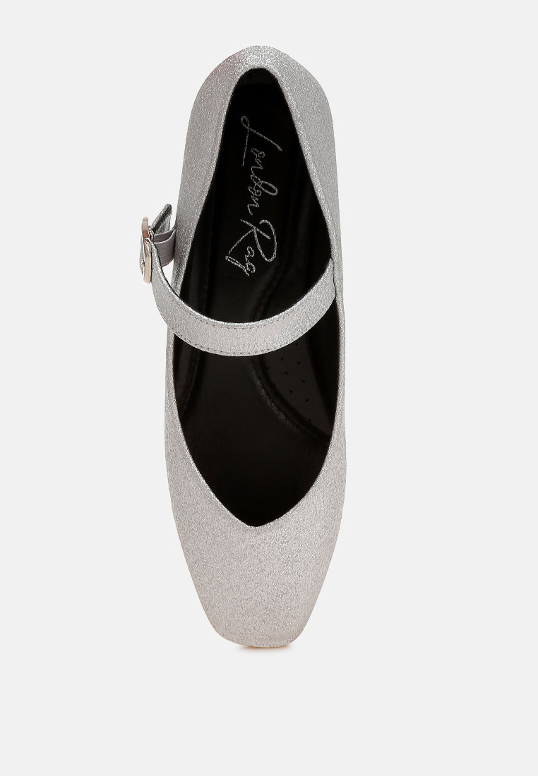Herma Glitter Pin Buckle Ballerinas-4