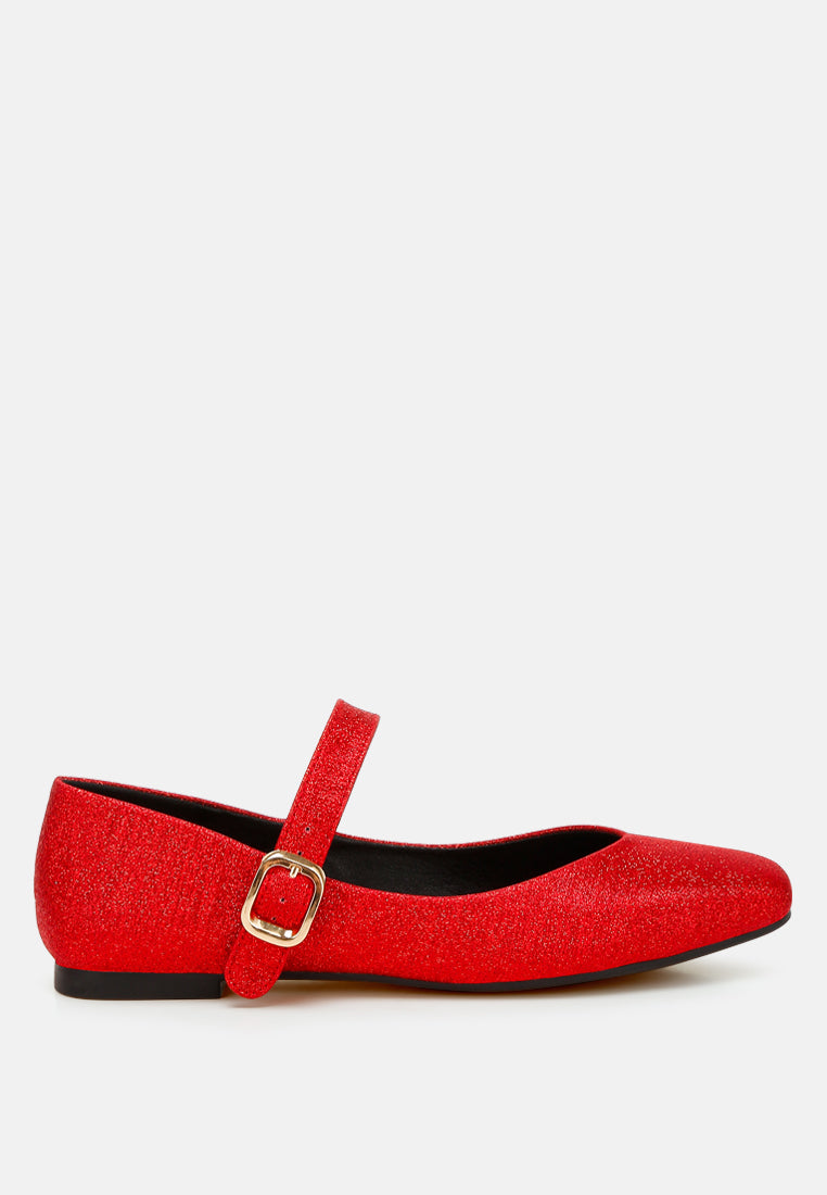 Herma Glitter Pin Buckle Ballerinas-7