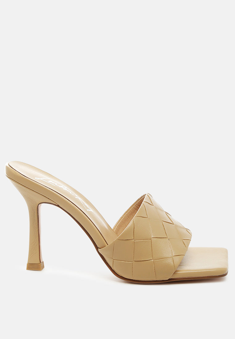 Carmen Woven Strap Mid Heel Sandals-7