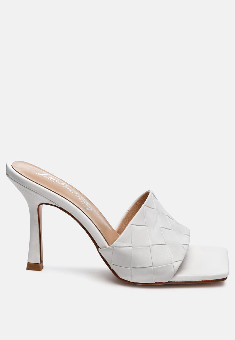 Carmen Woven Strap Mid Heel Sandals-0