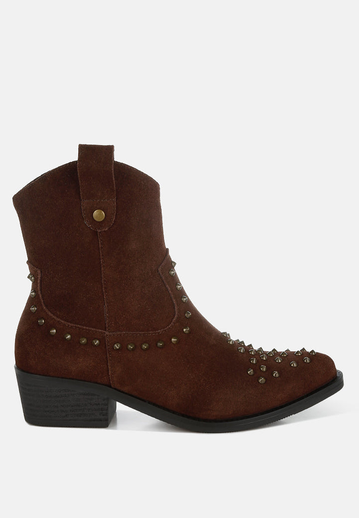 Hira Studs Embellished Cowboy Boots-5