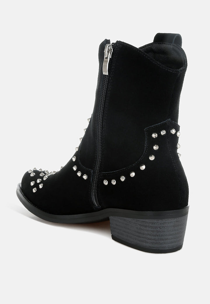 Hira Studs Embellished Cowboy Boots-3