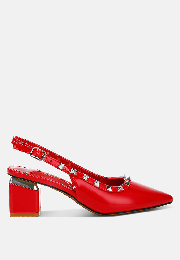 Hiral Stud Embellished Slingback Sandals-0