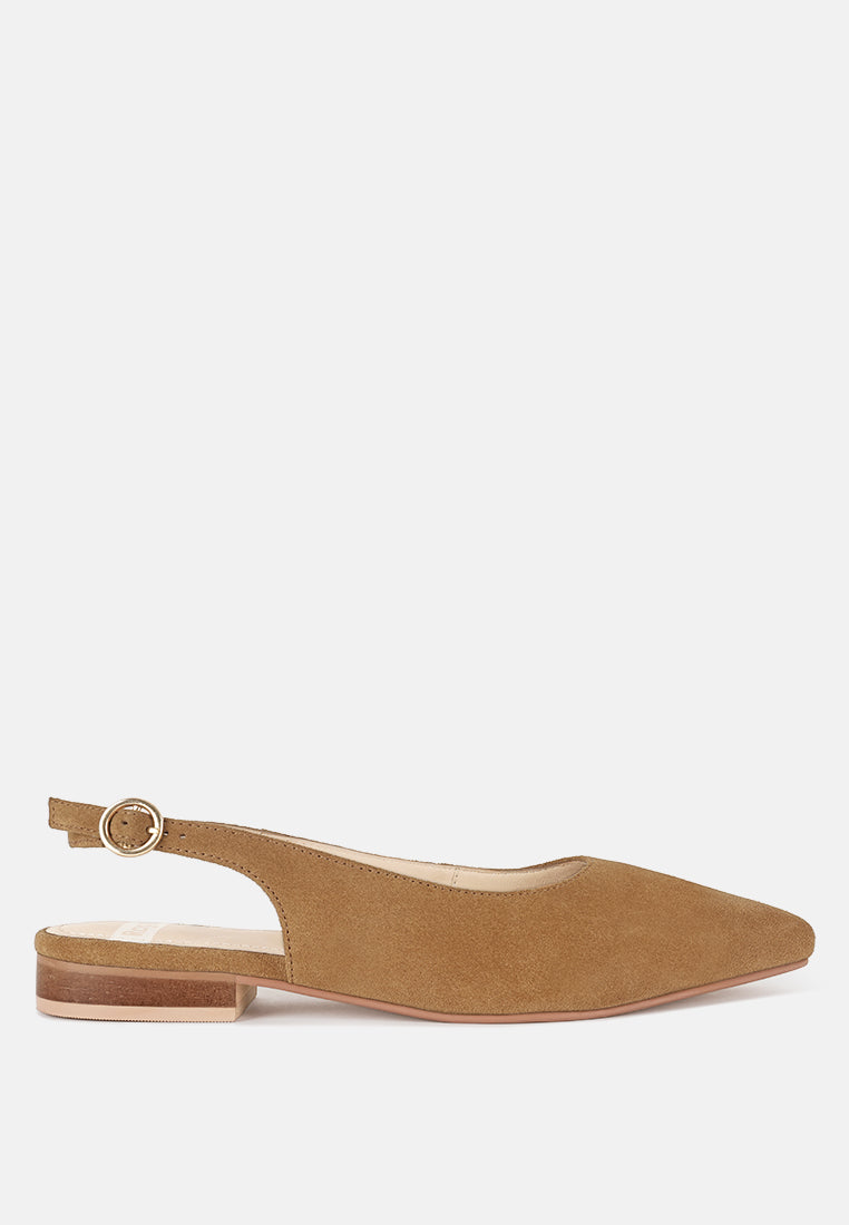 Hocane Real Suede Leather Slingback Sandals-5