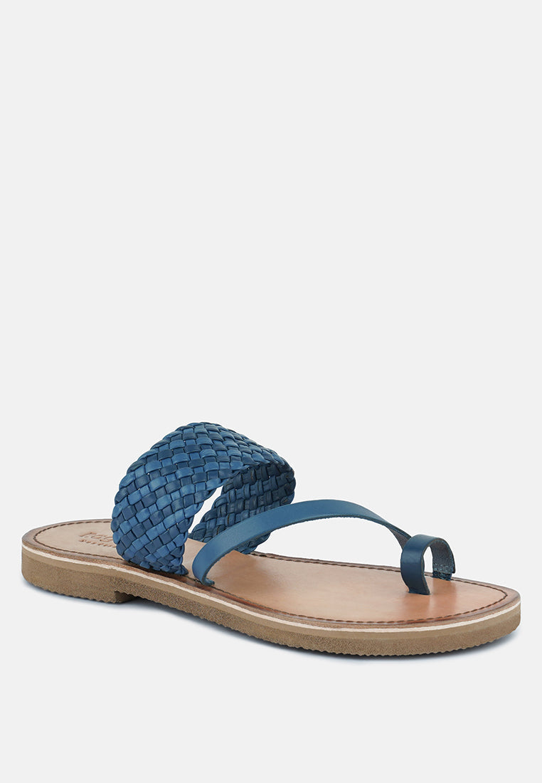 Isidora Braided Leather Flat Sandal-1