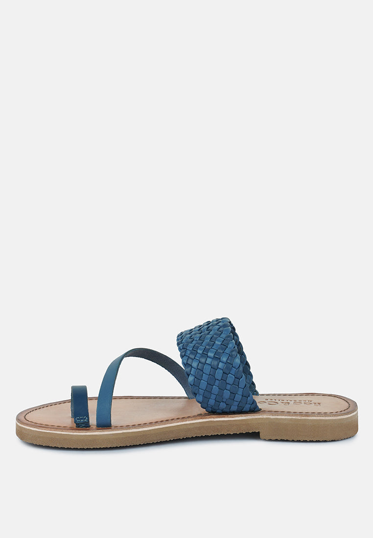 Isidora Braided Leather Flat Sandal-2