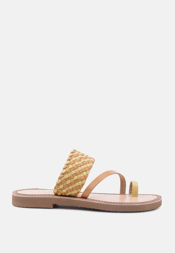 Isidora Braided Leather Flat Sandal-6
