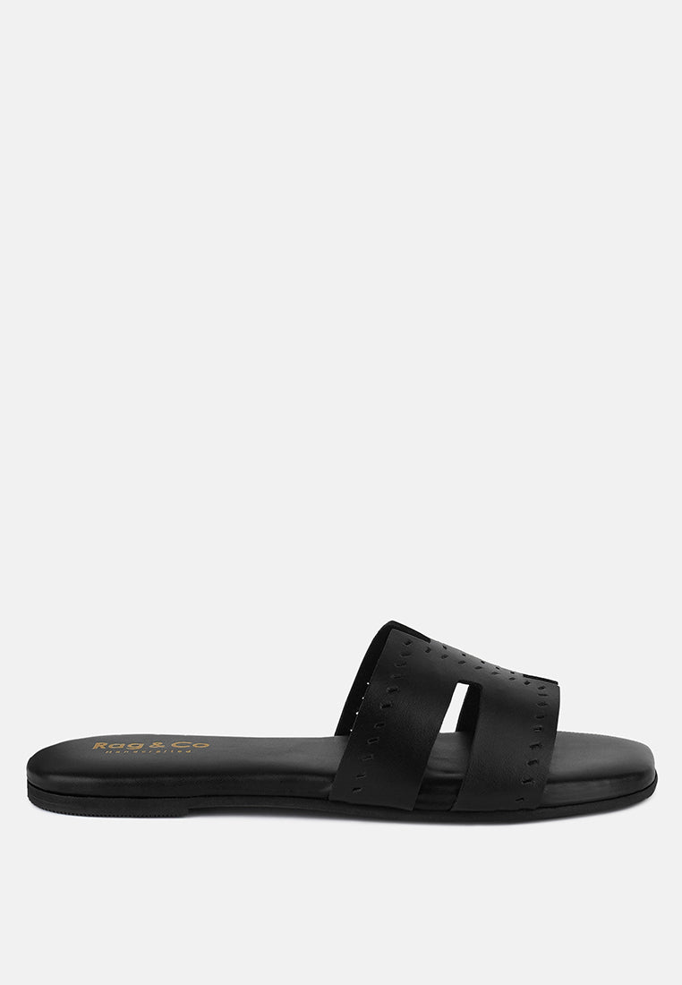 Ivanka Cut Out Slip On Sandals-6