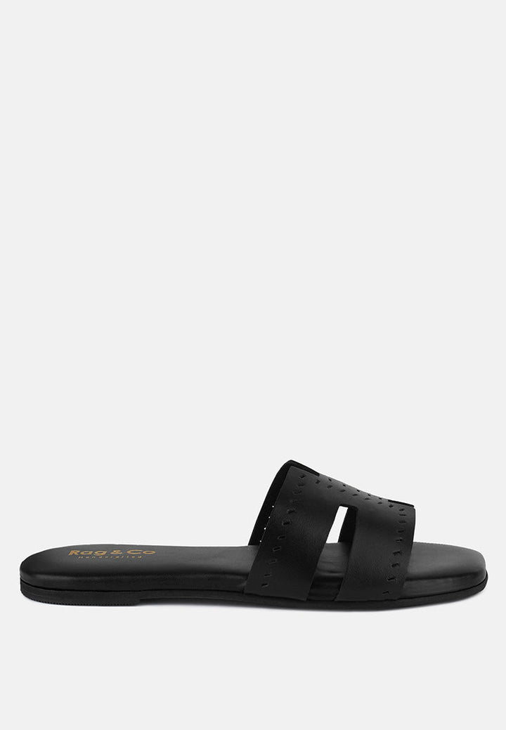 Ivanka Cut Out Slip On Sandals-6