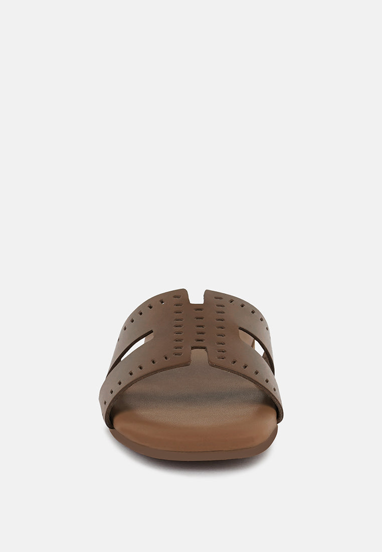 Ivanka Cut Out Slip On Sandals-1