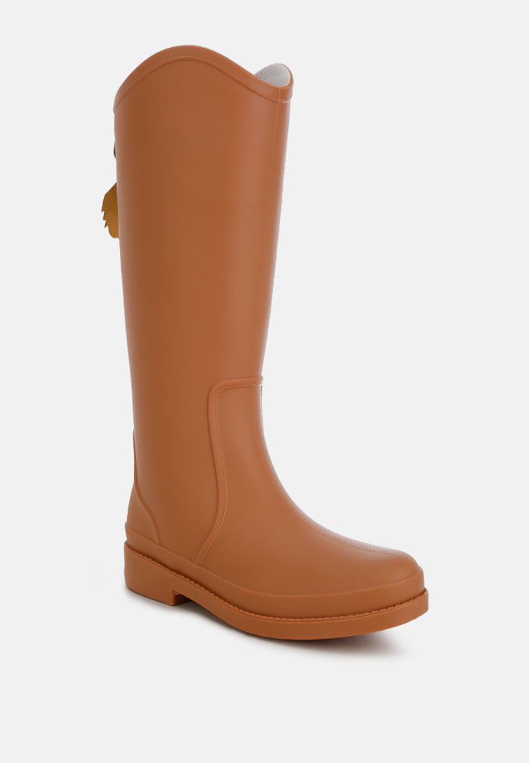 Indiana Charm Detail Calf Boots-1
