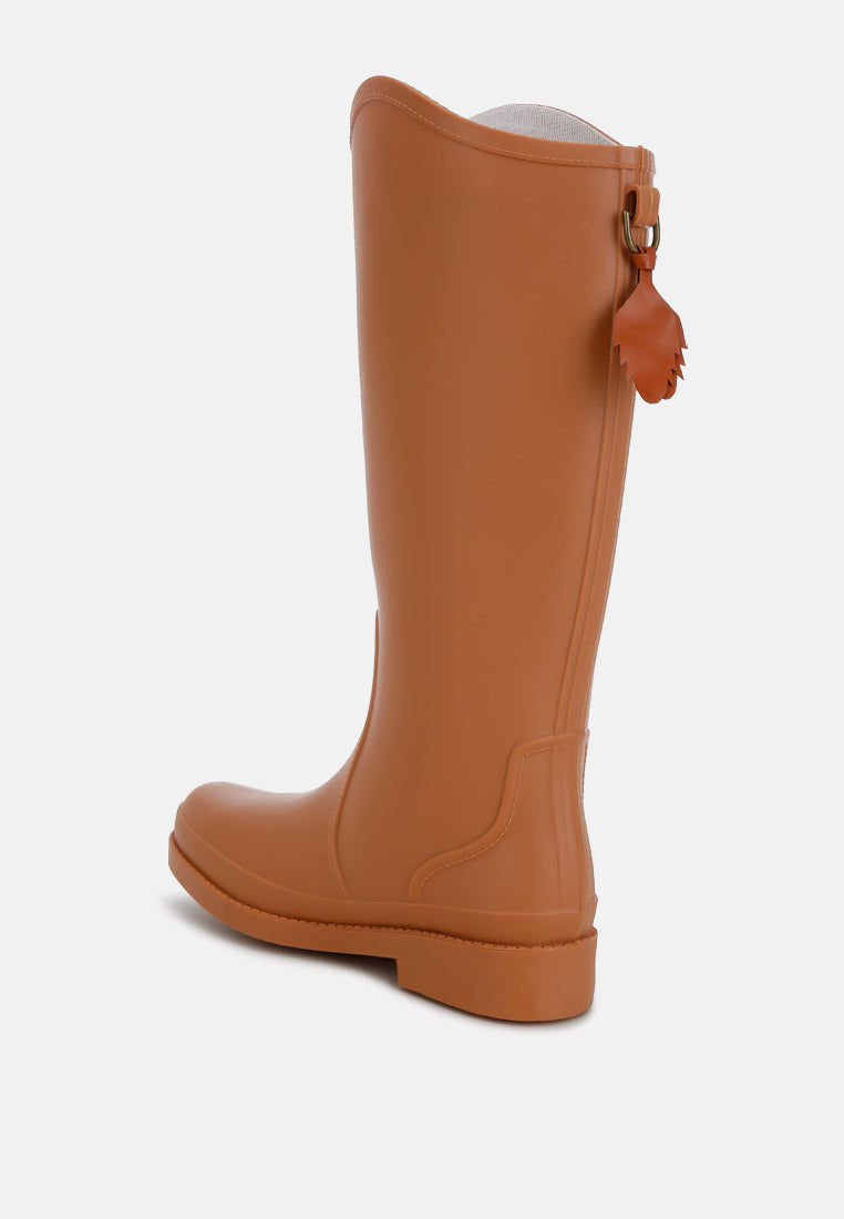 Indiana Charm Detail Calf Boots-2