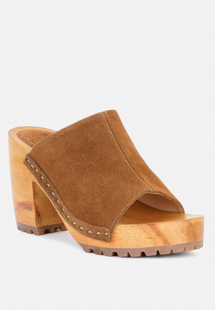 Jarrah Suede Slide Clogs-1