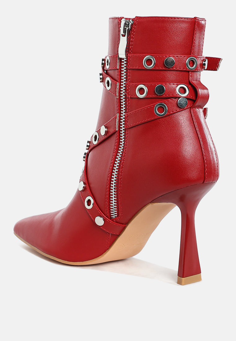 Jacinta Slim Flared Heel Strappy Boots-3