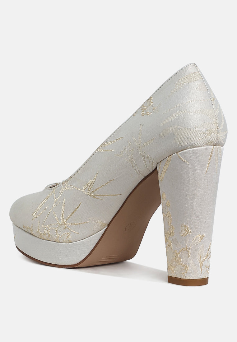 Jastour Platform Block Heel Pumps-2