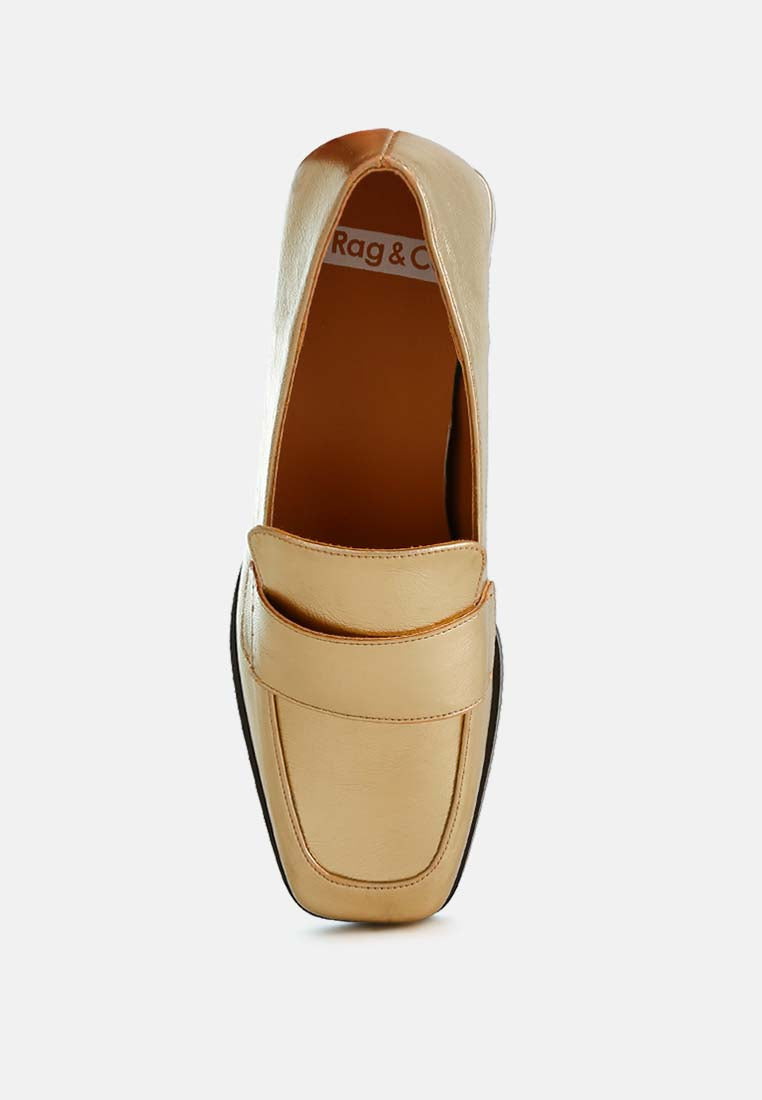 Jongs Metallic Penny Loafers-3