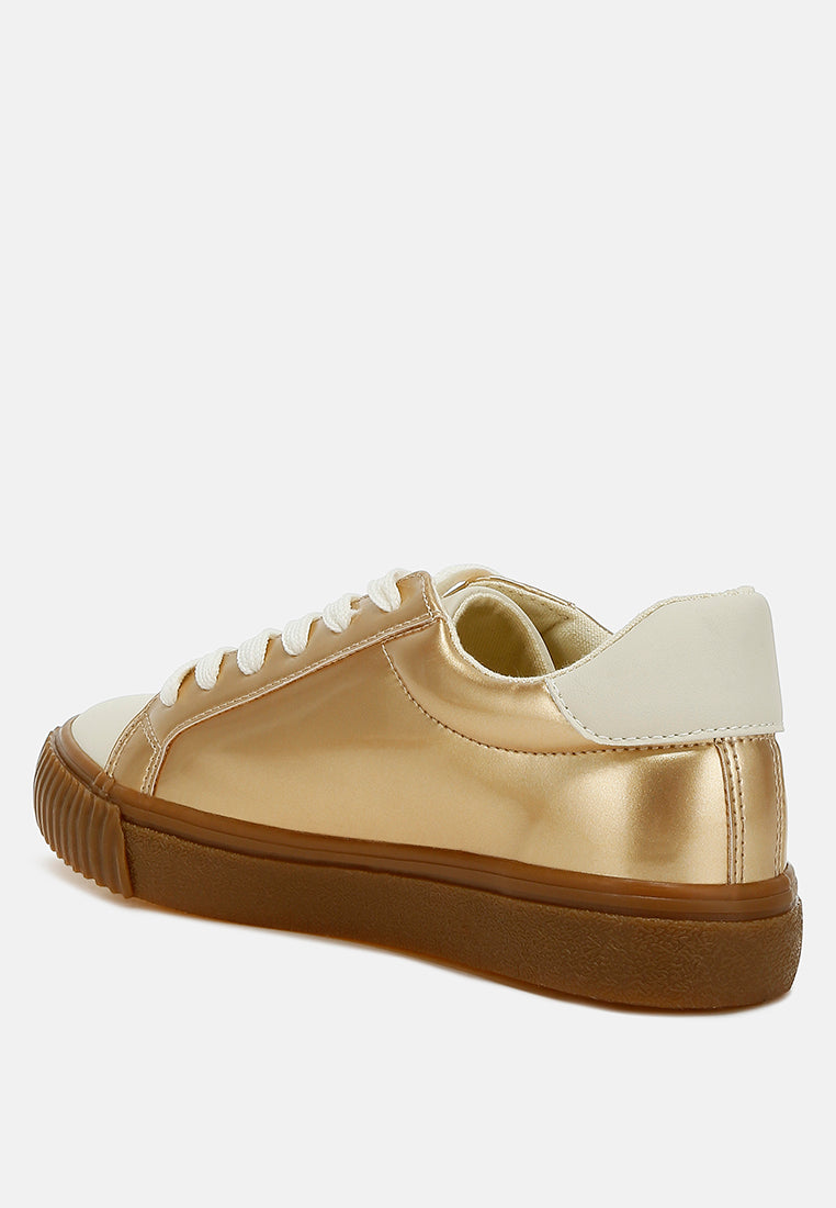 Jumping jacks Metallic Faux Leather Star Sneakers-3