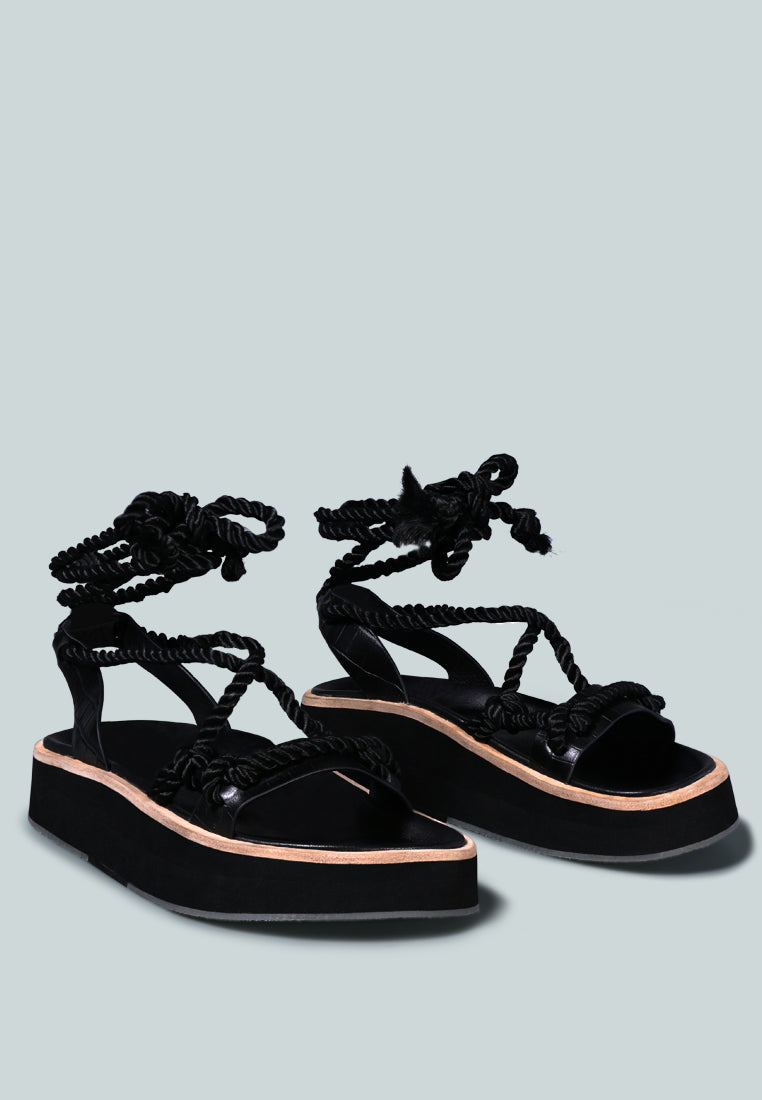 Kendall Strings Platform Leather Sandal-1