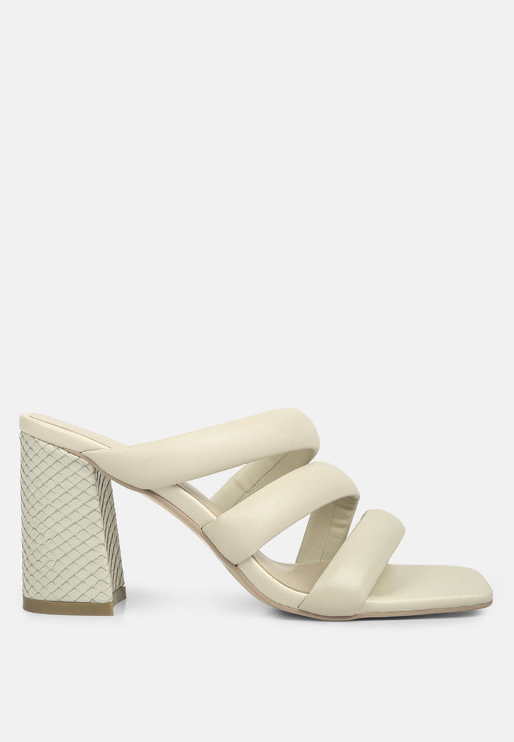 Kywe Textured Heel Chunky Strap Sandals-6