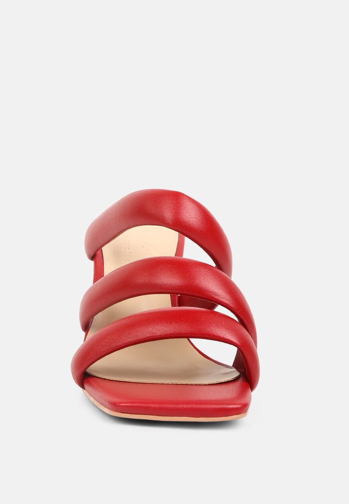 Kywe Textured Heel Chunky Strap Sandals-3