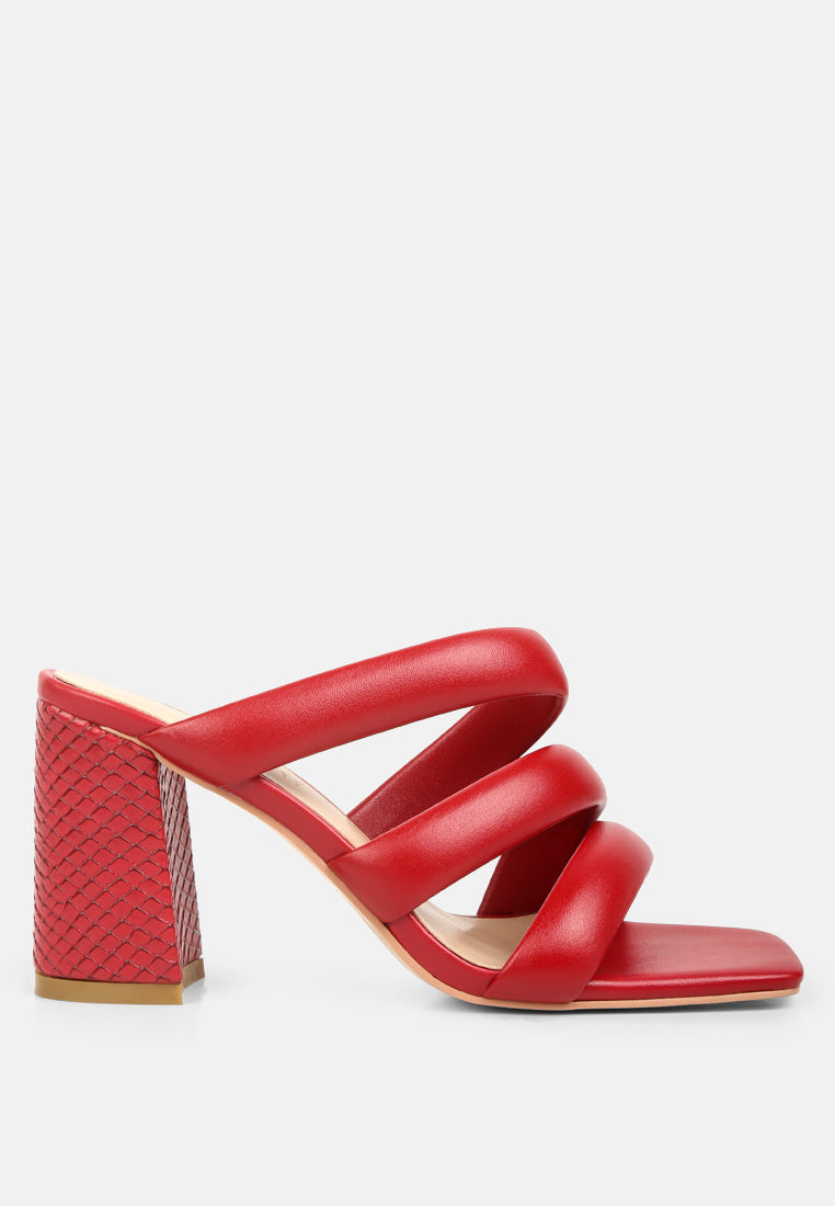 Kywe Textured Heel Chunky Strap Sandals-0