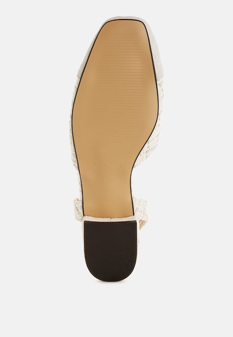 Karita Tweed Slingback Sandals-4