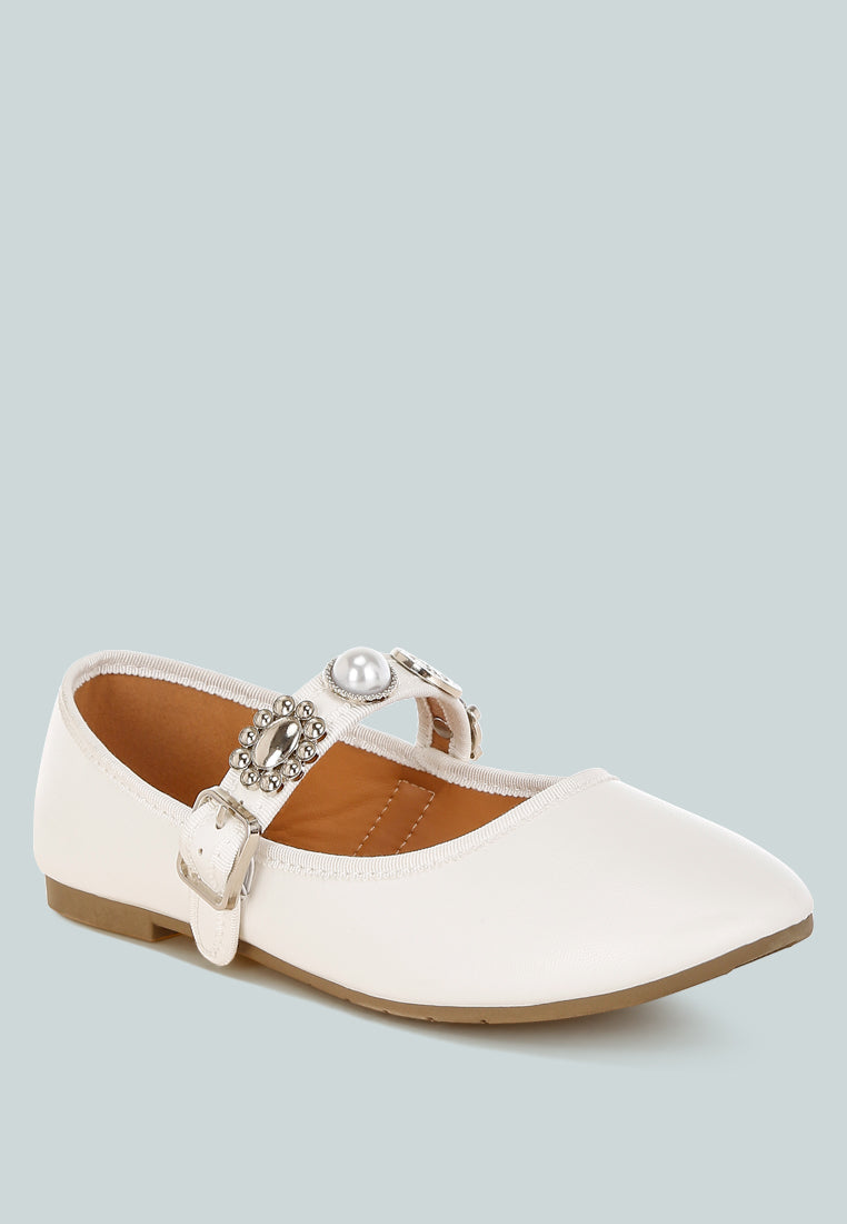 Kavana Charms Embellished Flat Mary Janes-1