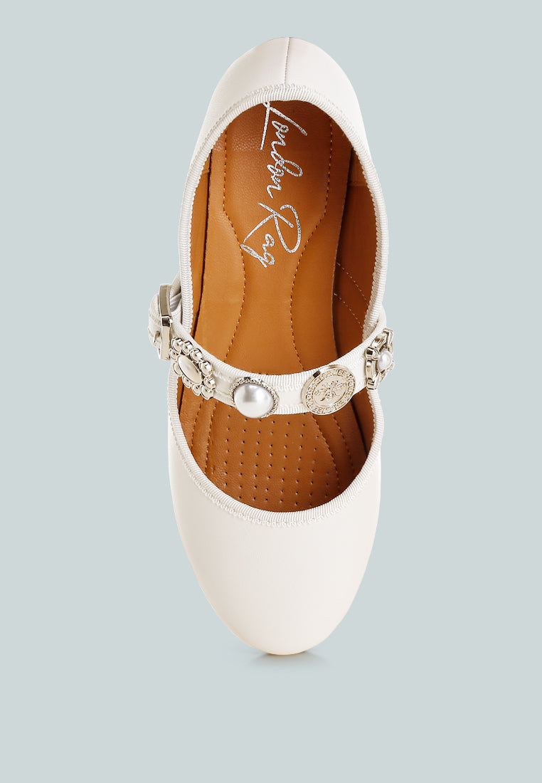 Kavana Charms Embellished Flat Mary Janes-3