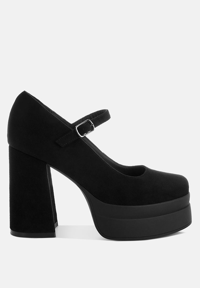 Kenny Chunky Buckle Strap Heels-5