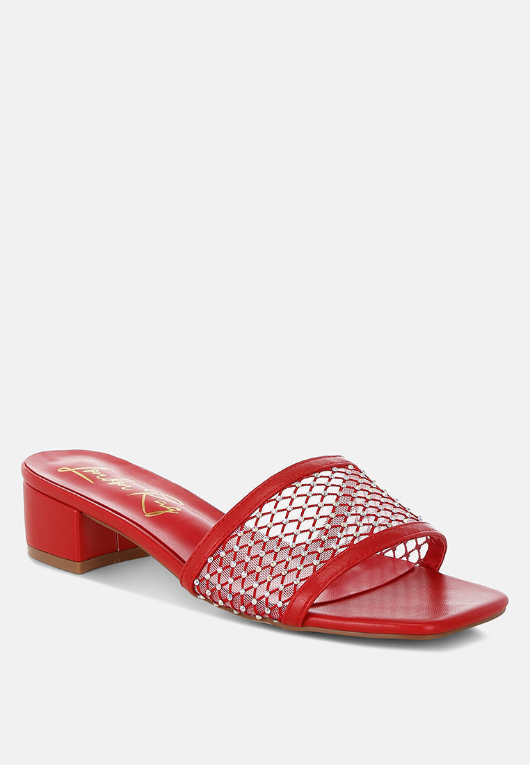 Kenzia Rhinestone Studded Slip-On Heels-1