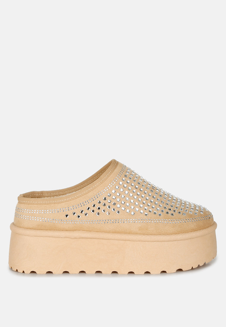 Kickles Rhinestones Embellished Platform Classic Slip-On-5