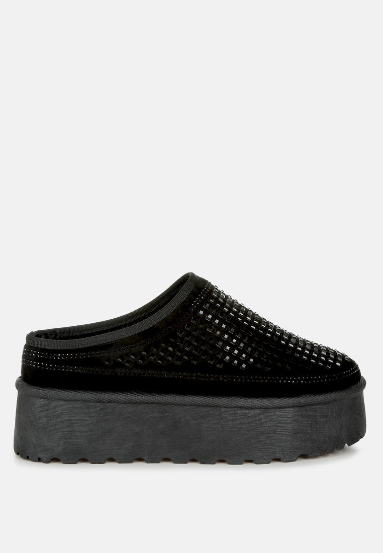 Kickles Rhinestones Embellished Platform Classic Slip-On-6